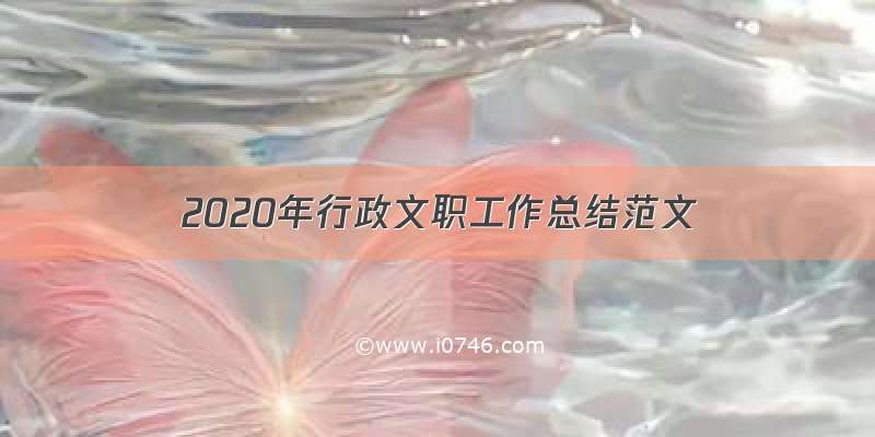 2020年行政文职工作总结范文