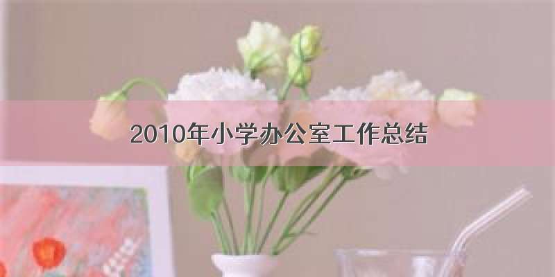 2010年小学办公室工作总结