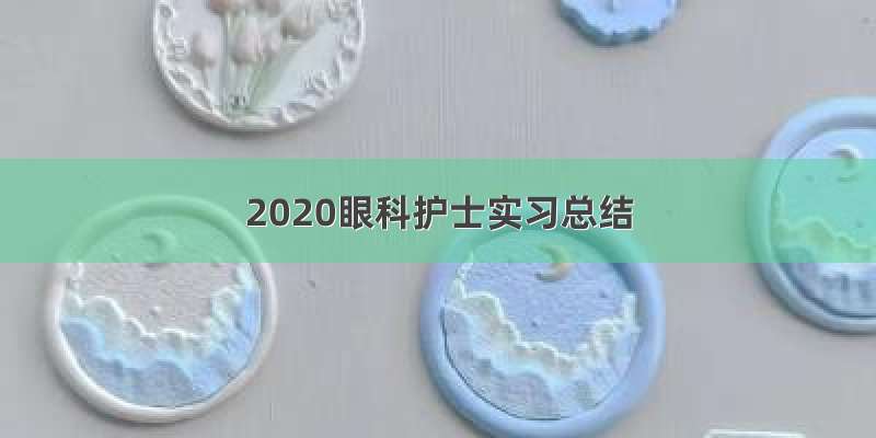 2020眼科护士实习总结