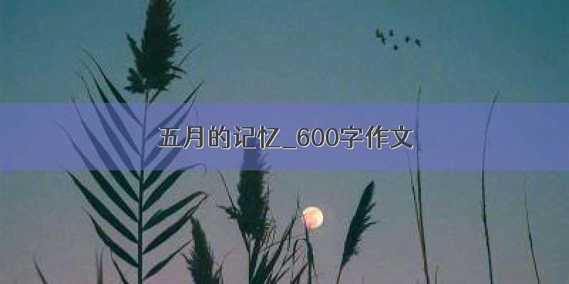 五月的记忆_600字作文