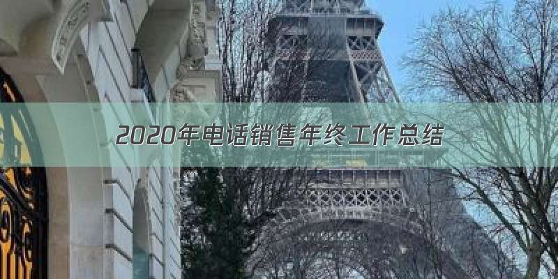 2020年电话销售年终工作总结