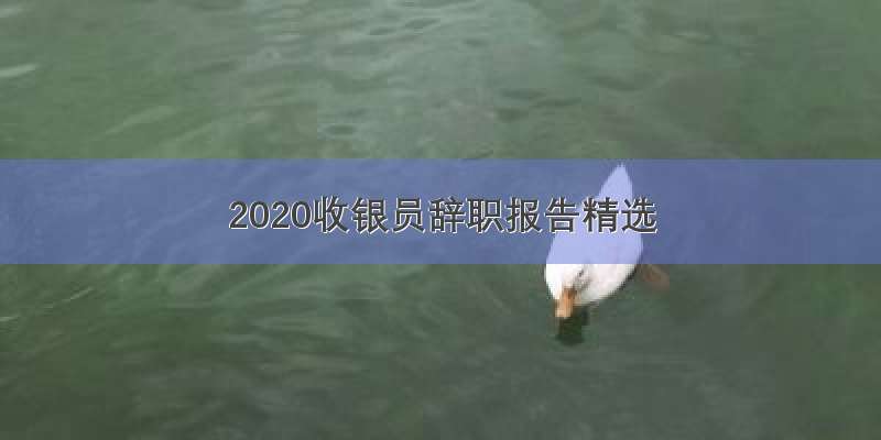 2020收银员辞职报告精选