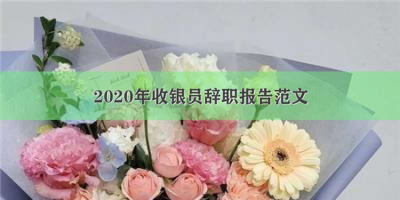 2020年收银员辞职报告范文