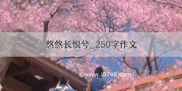 悠悠长恨兮_250字作文