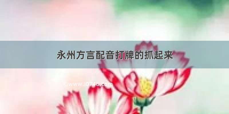 永州方言配音打牌的抓起来