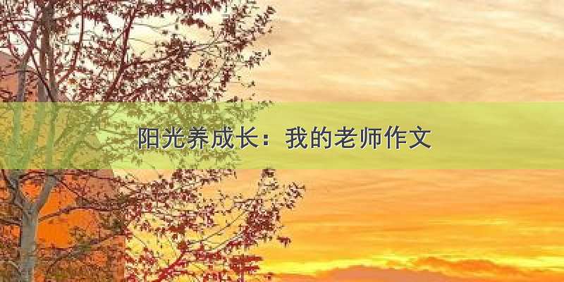 阳光养成长：我的老师作文