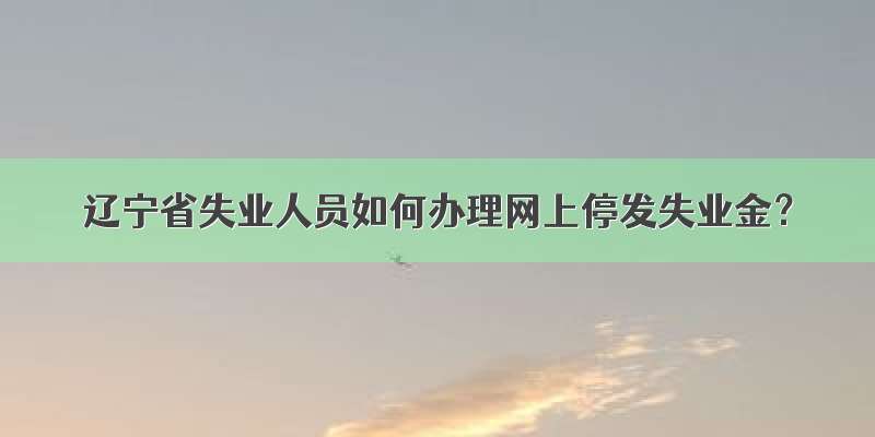 辽宁省失业人员如何办理网上停发失业金？