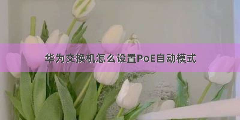 华为交换机怎么设置PoE自动模式