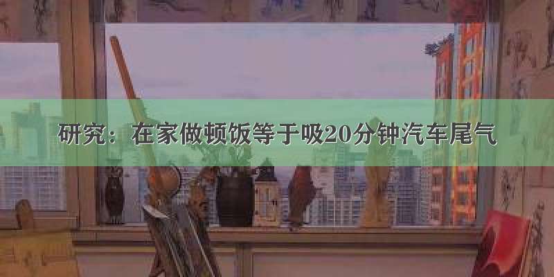 研究：在家做顿饭等于吸20分钟汽车尾气