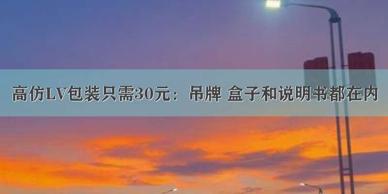 高仿LV包装只需30元：吊牌 盒子和说明书都在内