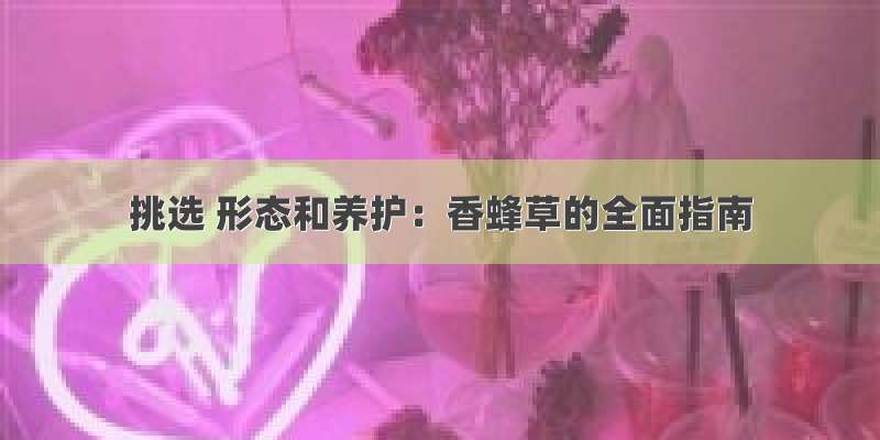 挑选 形态和养护：香蜂草的全面指南