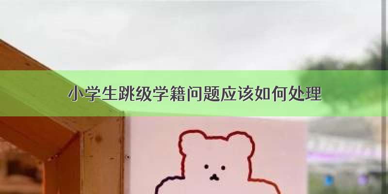 小学生跳级学籍问题应该如何处理