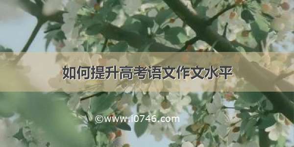 如何提升高考语文作文水平